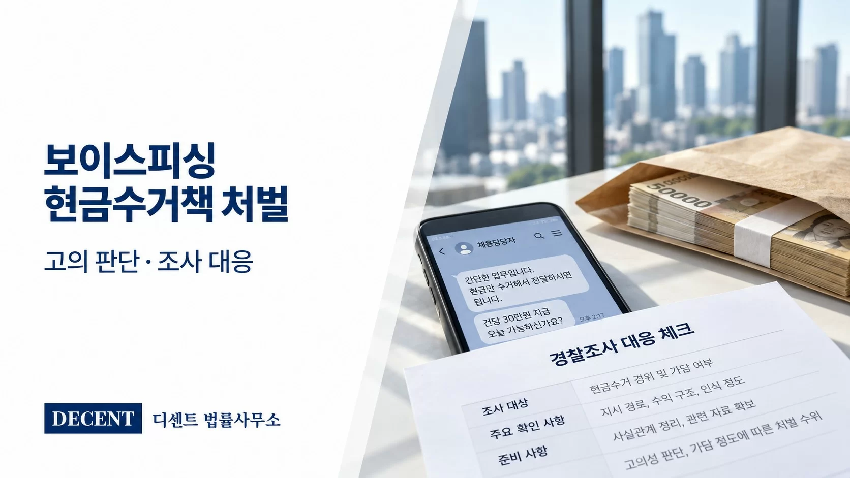 보이스피싱 현금수거책 처벌과 조사 대응 안내