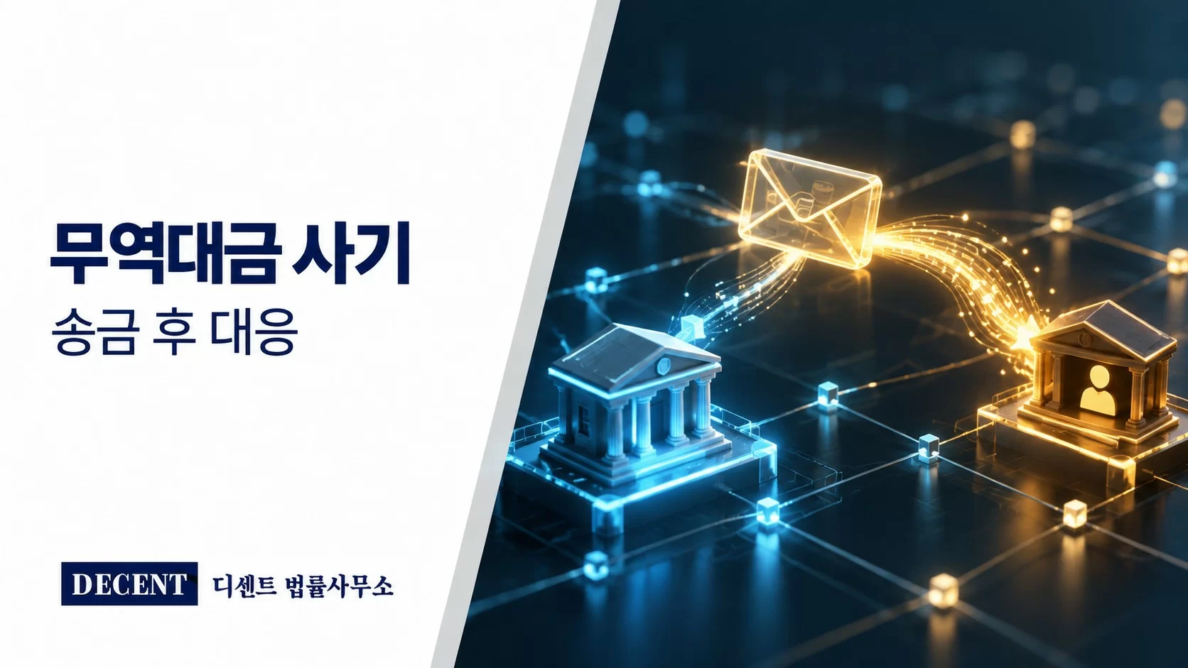 정상 지급 경로에서 별도 계좌로 갈라지는 이메일과 송금 흐름